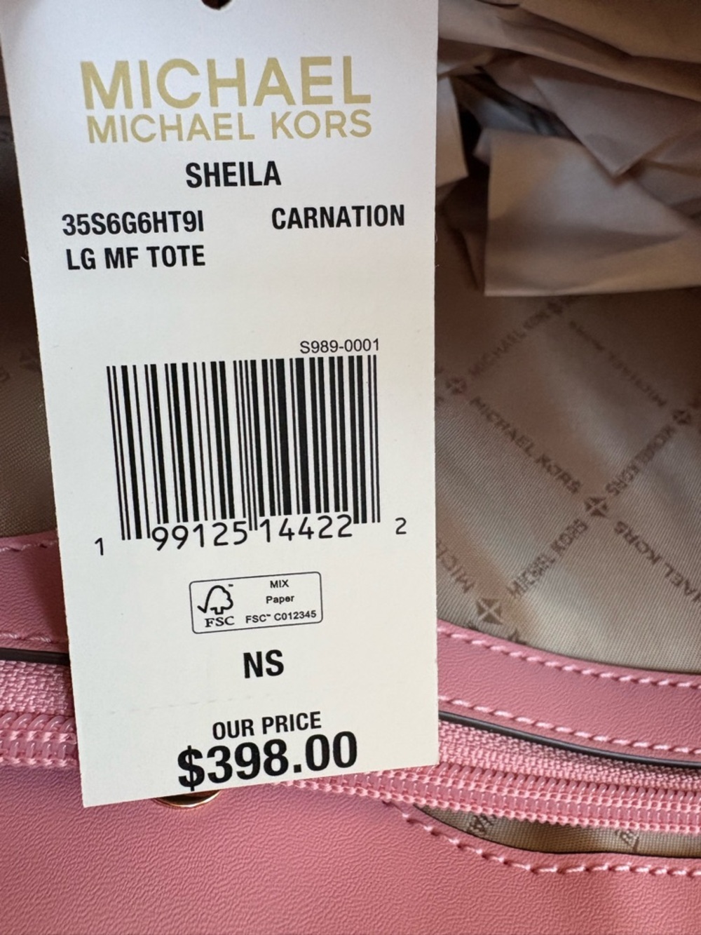 Michael Kors Pink Ombre Signature Tote with Wristlet - Picture 14 of 14